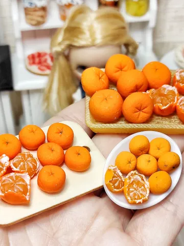 Fruits for dolls - Tangerines - Realistic mandarins - realistic miniature - food for dolls $21.00