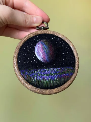 Embroidered and needle felted painting $275.00