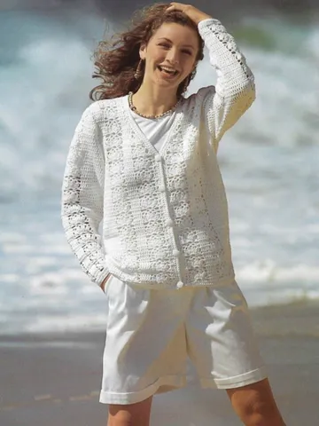 Cardigan crochet pattern , summer cardigan women  crochet lace cardigan PDF $6.68