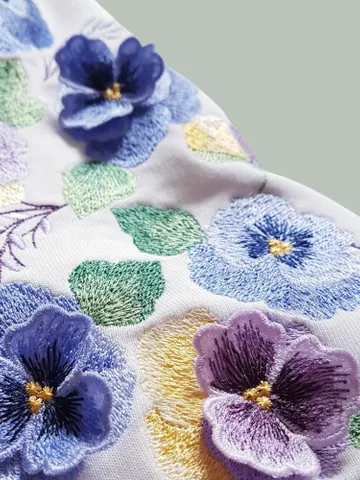 Pansies 3D flowers set machine embroidery designs digital embroidery pattern home and clothing décor embroidery motif 3D embroidery design $15.01