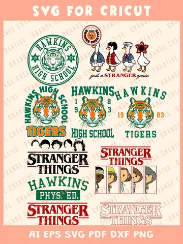 10+ Stranger Things 4 Logo Bundle Embroidery Files, Stranger Things Embroidery Designs, Movie Machine Embroidery Files, 3 sizes, Digital Download