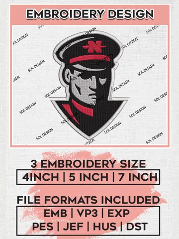 Nicholls Colonels Embroidery Designs, NCAA Logo Machine Embroidery Files, NCAA Nicholls Colonels Logo, NCAA Embroidery Designs, Machine Embroidery Designs, Digital Download $6.99