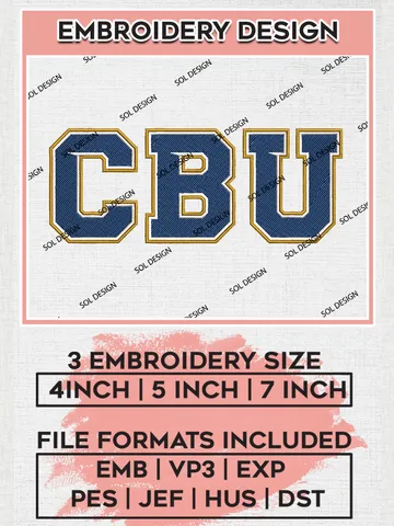 California Baptist Lancers Logo Machine Embroidery Design, NCAA CBU Lancers Team Embroidery Design Design files, NCAA Team Embroidery Designs, NCAA Machine Embroidery Designs, Digital Download $6.99
