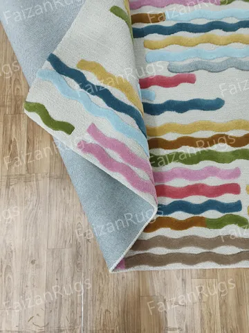Buy Multi Color Hand tufted rug 100% wool for living room, bed room, kids room in any size 10x14,10x12,9x12,8x10,6x9,5x8,4x6 $681.36