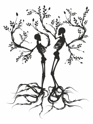Skull tree svg, Skeleton tree dxf, Couple skulls svg, Love skull tree svg, Celtic tree of life svg, Dead Love SVG $1.10