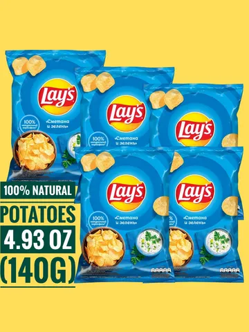 "Lay's" Chips "Lay's" cheese 4,93oz The order includes 5 pieces $43.50