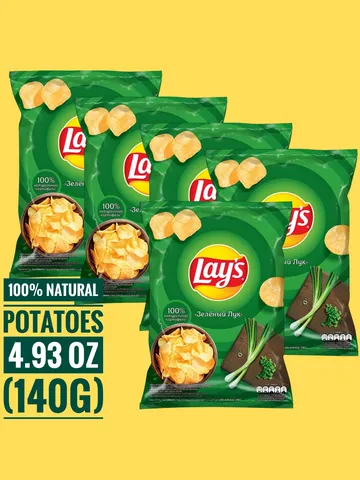 Chips "Lay's" 5X with the taste of green onions 4.93oz $43.50