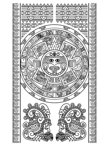 Mayan Calendar, SVG, CDR, AI, Eps, Png,Aztec Calendar,Mexico, Mayan, Aztek $1.35