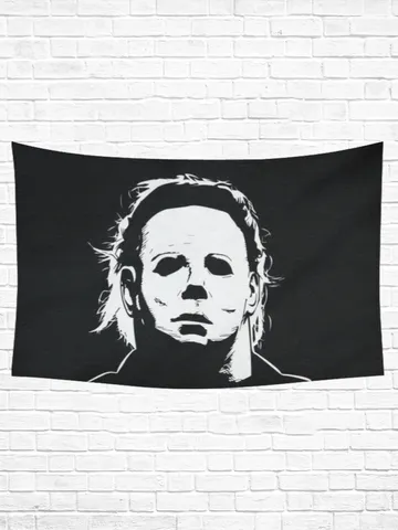 Michael Myers Wall Tapestry, Cotton Linen Wall Hanging $48.00