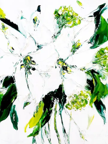 Lily Painting Flower Original Art Original Oil Painting Painting Painting Abstract Floral Painting Wall Art Gift by ArtProkopaloSv $200.00