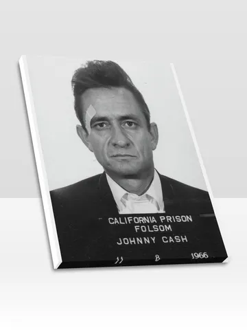 Johnny Cash Mugshot Frame Canvas Print, Wall Art Home Decor $24.00