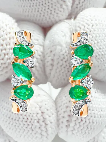 Earrings jewelry Silver 925 with agate and cubic zirconia $95.00