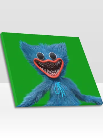 Huggy Wuggy Frame Canvas Print, Wall Art Home Decor $24.00