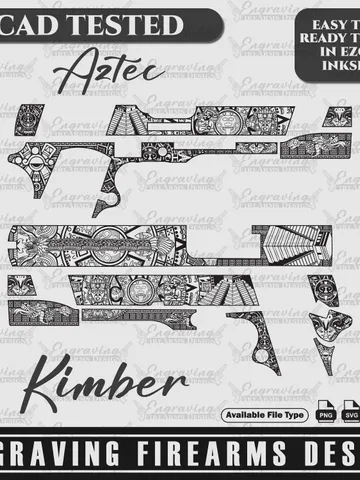Engraving Firearms Deisign Kimber 1911 full size 45 ACP AZTEC DESIGN $69.99