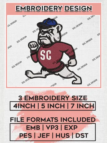 South Carolina State Bulldogs Embroidery Designs, NCAA Logo Embroidery Files, NCAA South Carolina State Bulldogs Logo, NCAA Embroidery Designs, Machine Embroidery Designs, Digital Download $6.99