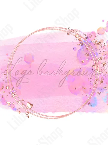 Pink logo background png Pink Logo design Brush stroke pink and rose gold logo Background Png pink and gold confetti logo pink logo png $2.85