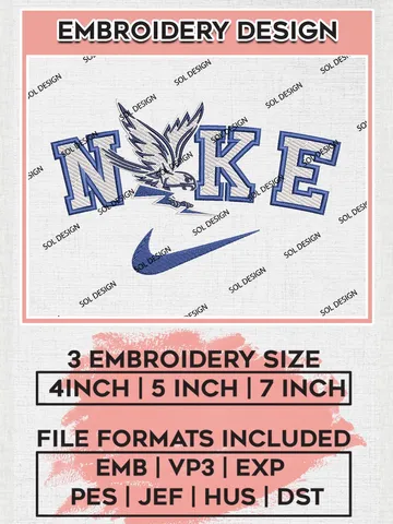 Nike Air Force Falcons Machine Embroidery Design, NCAA Air Force Falcons Embroidery Design Design files, NCAA Embroidery Designs, NCAA Machine Embroidery Designs, Digital Download