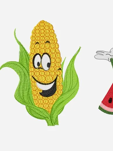 Funny vegetables set of embroidery designs $8.00