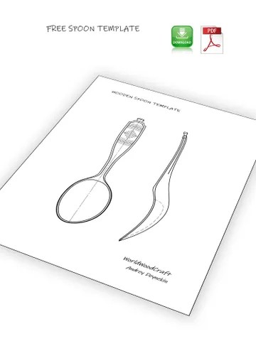 Free PDF Template for carving Wooden Spoon $0.00