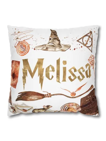 Personalized Wizarding World Square Pillowcase Cover - Magical Pillow Case, Bookwarm Gift, Housewarming Wizarding World Fan Item Home Accent $36.30