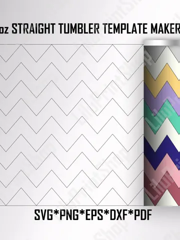 Chevron tumbler template svg 20oz Skinny straight Tumbler Geometric tumbler cut file digital instant download $2.71