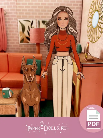 Paper Barbie Living Room in a Box $9.00