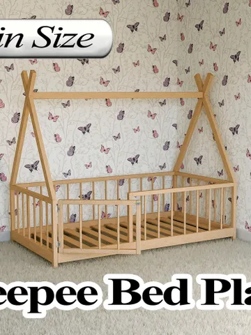 Montessori Floor Bed Plan, Twin Size, PDF, DIY $14.95
