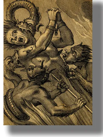 Cruel torment of sinner in hell. $21.00
