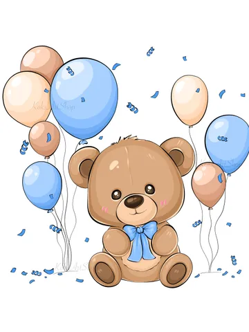 Teddy bear clipart, Baby shower png clipart, Baby shower clipart, Reveal party clipart, Reveal party decor, Baby shower thanks card $1.00