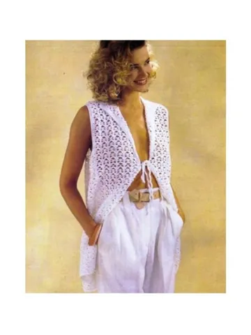 Waistcoat summer crochet pattern, women waistcoat, easy waistcoat pdf $6.68