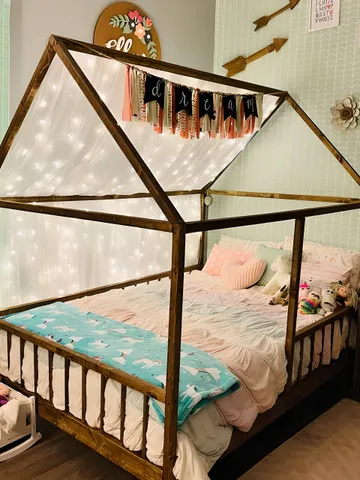 Toddler House Bed Plans, Full Size, DIY, PDF $14.95