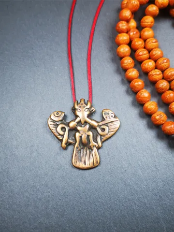 Gandhanra Antique Tibetan Buddhist Amulet Pendant - Garuda - The Golden-Winged Bird, Crafted from Brass,Size 1.57" * 1.57" $39.99