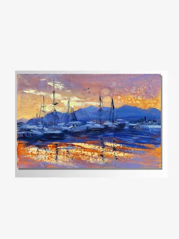 Oil canvas painting landscape seascape painting