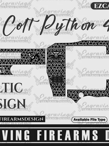 Engraving Firearms Design Colt Python 4.25 Inch Celtic Design $69.99