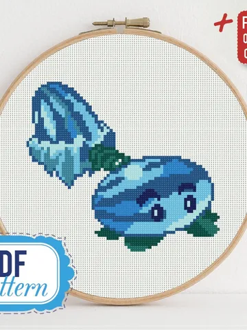 Cross stitch pattern Winter Melon  Cross stitch pattern Plants vs Zombies  PDF Format  Instant Download Home décor  Modern $6.80
