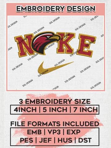 Nike UL Monroe Warhawks Machine Embroidery Design, NCAA UL Monroe Warhawks Embroidery Design files, NCAA Embroidery Designs, NCAA Machine Embroidery Designs, Digital Download