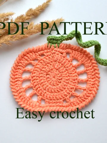 Pumpkin Coasters pattern, Halloween Crochet Pattern, Crochet Pumpkin, Crochet Pattern, Crochet Meadow Pumpkin Coasters $2.55
