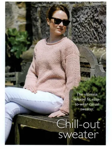 Sweater pattern, easy sweater pattern, textured sweater pdf, women ladies simple pullover instant download $6.68