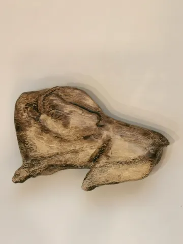 Paleolithic Bison Licking Insect Bite, Primitive Tribal Craft, Prehistoric Antler Carving, Realistic Museum Replica of Real Ancient Artifact $175.55