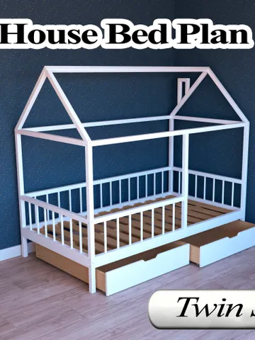 House Bed Plan, PDF, DIY $14.95