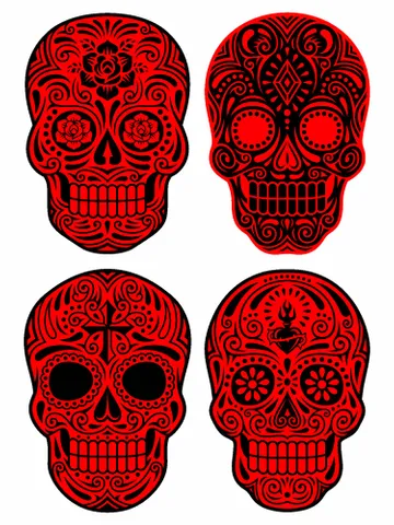 Sugar Skull Svg , Sugar Skull Silhouette, Skull Bundle Svg, Sugar Skull Cut Files, Day of the Dead Svg $1.25