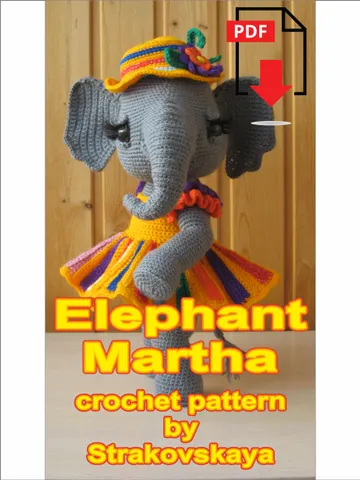 PATTERN: Elephant Martha crochet pattern* $9.00
