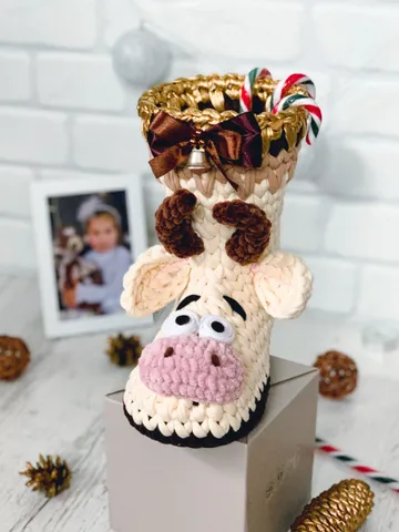basket cow boot, interior gift shoes, bathroom storage, table decor, wine cover eco friendly decor $69.00