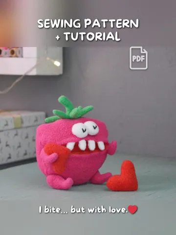 Plush Fleece Toy Pattern – Raspberry Softie PDF Tutorial $11.00