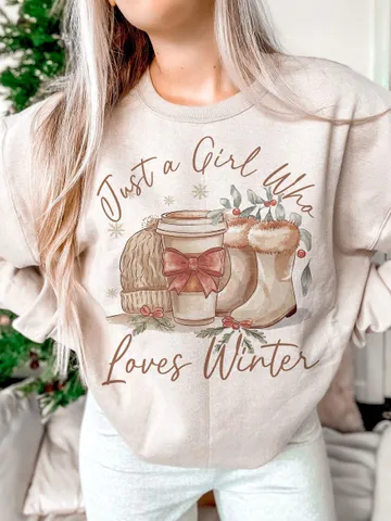 Just a Girl Who Loves Winter, Coquette Winter Basics Png, Retro Snowman Hot Cocoa ng, Winter Shirt Png, Christmas Girly Png, Cozy Winter Png $4.56