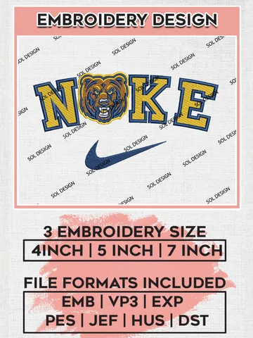 Nike UC Riverside Highlanders Machine Embroidery Design, NCAA UC Riverside Highlanders Embroidery Design Design files, NCAA Embroidery Designs, NCAA Machine Embroidery Designs, Digital Download $6.99