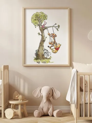 Winnie the Pooh Nursery print, nursery decor printable wall art; Hundred Acre Wood kids room watercolor art; digital download $6.60