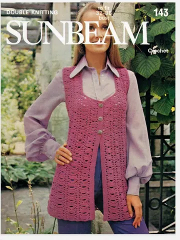 Vest crochet pattern, sleeveless cardigan pattern, women ladies waistcoat vest cardigan, long vest pdf instant download $6.68