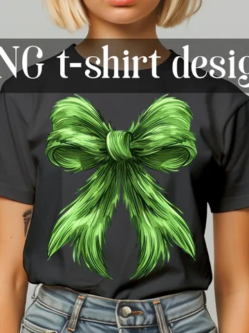 Christmas green Coquette Bow PNG, Green Fur png, Christmas Season Png, Green guy PNG, Christmas png, Retro Christmas Shirt design, PNG files $1.63
