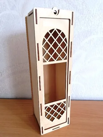Digital Template Cnc Router Files Cnc Wine Box Files for Wood Laser Cut Pattern $6.50